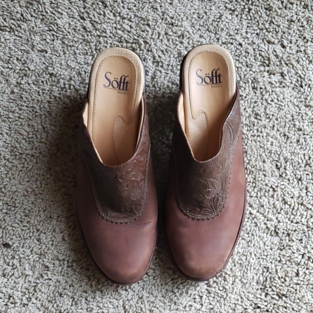 Brown Sofft Clogs